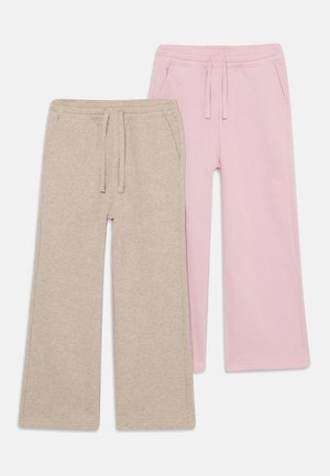 POINTELLE 2 PACK - Tracksuit bottoms - light pink/pink