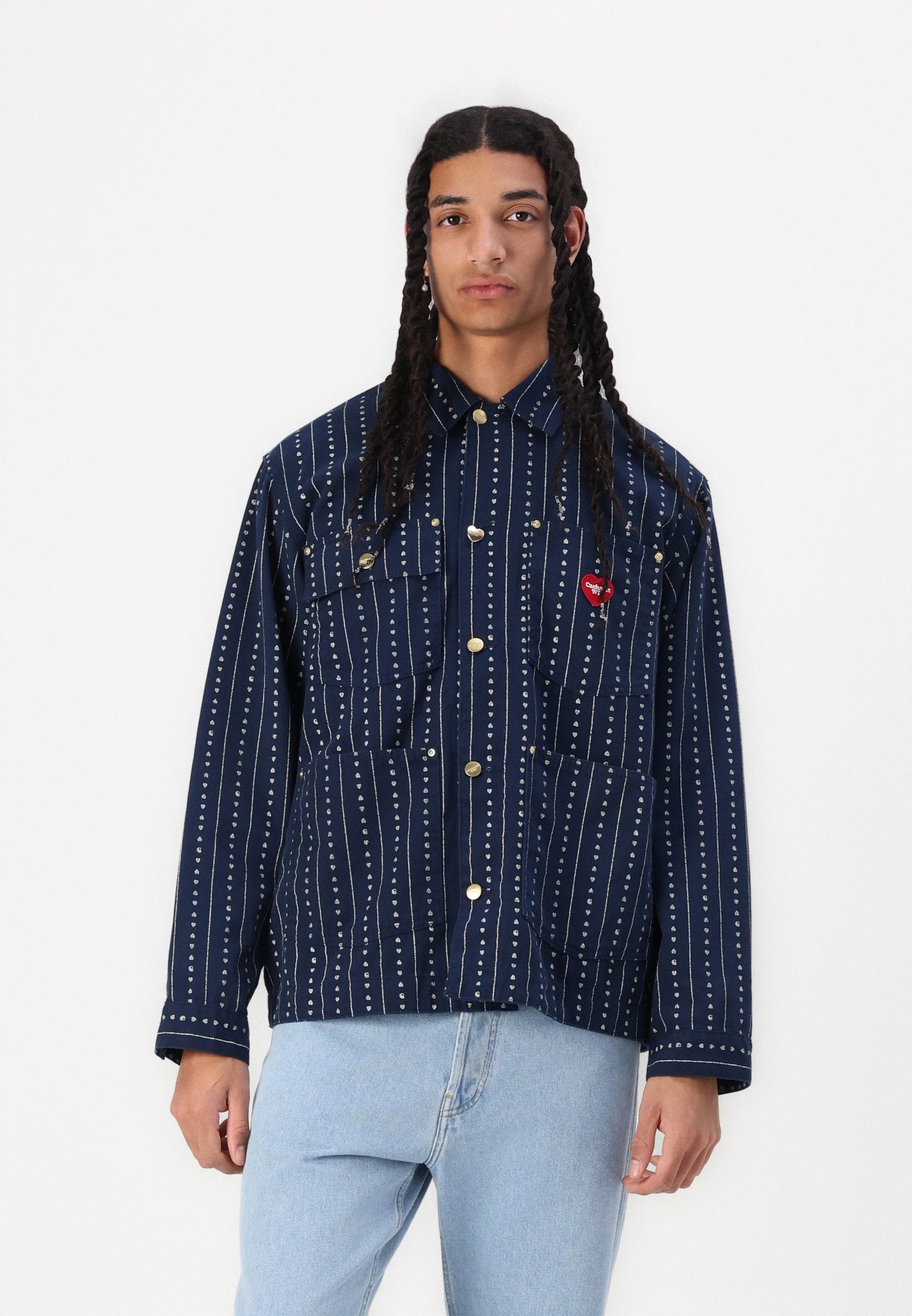 Carhartt WIP DREWE CHORE - Denim jacket - ink/natural rinsed/blue 