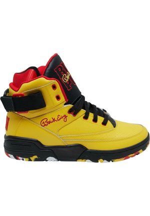 EWING 33 HI “BIG BUN”  - Vysoké tenisky - cyber yellow fiery red black