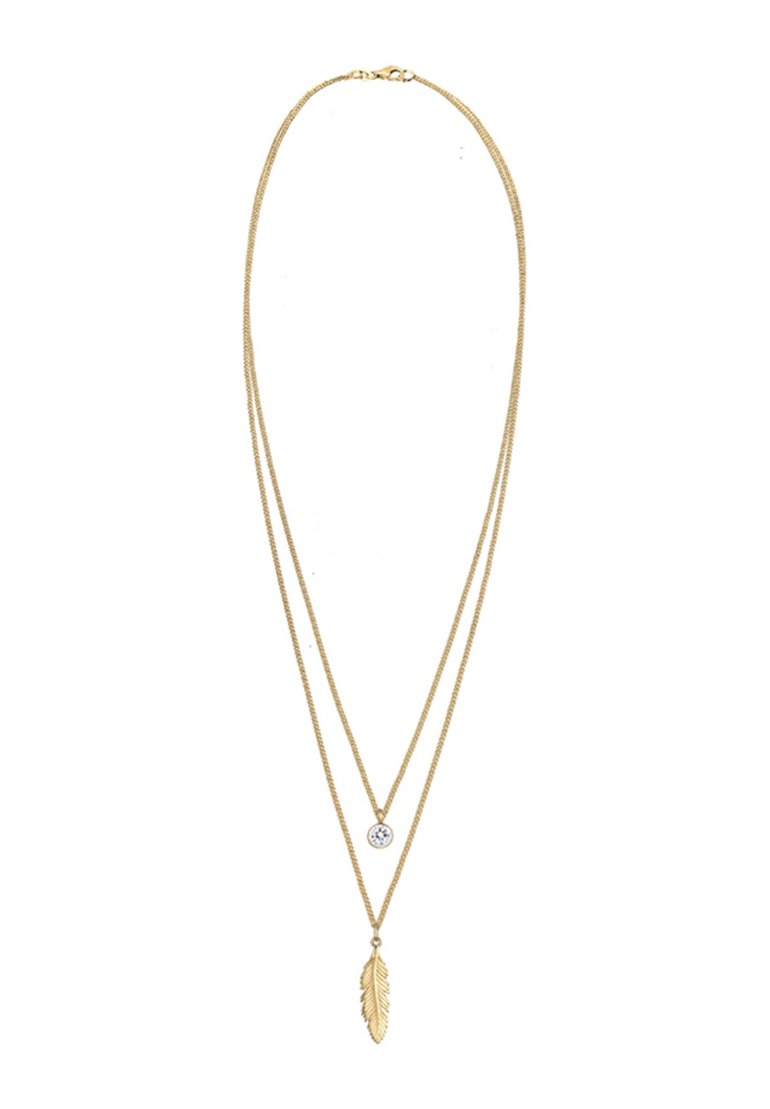 Elli Collana Donna In Argento 925 Placcato Oro, Ciondolo Ape, Lunghezza 45 Cm, Lucida E Antiossidante