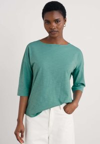 Seasalt Cornwall TREMAYNE QUAY - Majica z dolgimi rokavi - green sage leaf
