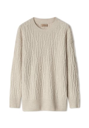 Falconeri, CABLE-KNIT ULTRASOFT - Strickpullover - natural