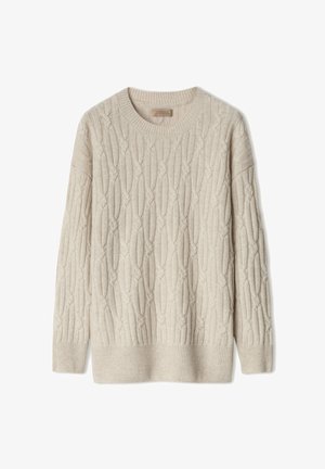 Falconeri, CABLE-KNIT ULTRASOFT - Strickpullover - natural