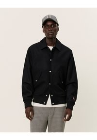 Les Deux RHETT VARSITY - Bomber tipa jaka - black