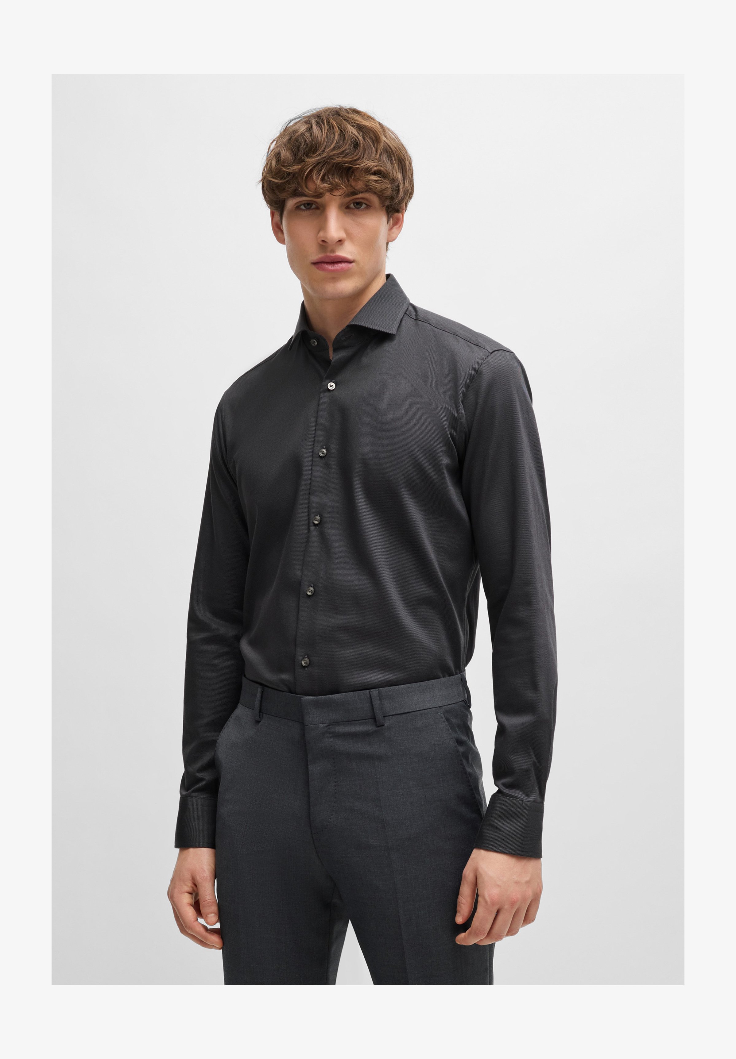 BOSS Camicia Uomo - Tessuto Misto In Cotone E Viscosa, Eleganza E Comfort