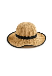 Niewybrane, beżowy kapelusz plażowy