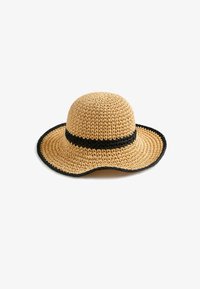 Niewybrane, beżowy kapelusz plażowy