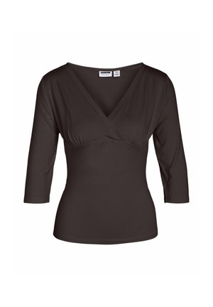 Noisy May, 3/4 SLEEVED TOP NMJUNE - T-shirt à manches longues - coffee bean