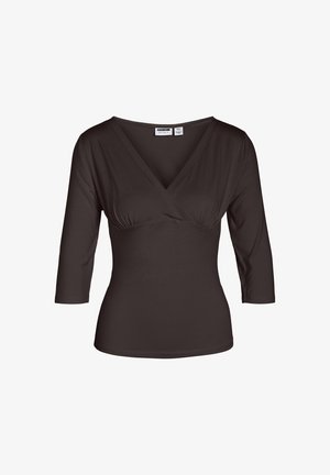 Noisy May, 3/4 SLEEVED TOP NMJUNE - T-shirt à manches longues - coffee bean