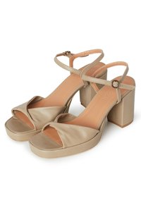 BALAGAN BIANCA - Sandály na vysokém podpatku - pebble grey