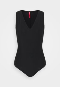 Spanx Top Suit Yourself Bodysuit Long Sleeve V-Neck Classic Black (99975)