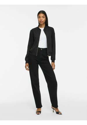 VILA, BOMBER JACKET VIBUBBLE ZIPPER - Яке бомбър - black1