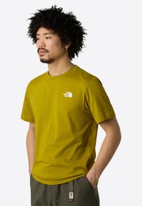 The North Face M SS BOX NSE TEE - Camiseta estampada - deep dijon woodland gre