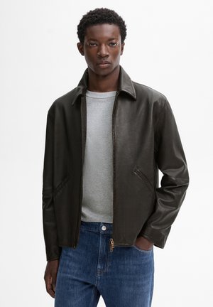Jack & Jones Leren jas - chocolate brown/bruin