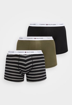 SIGNATURE TRUNK PRINT 3 PACK - Kurze Boxershorts - black/green