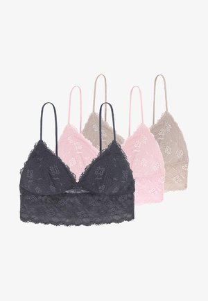 LEAH LIGHT PADDED 2 PACK - Triangle bra - grey/beige/pink