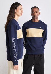 Lacoste - UNISEX - Pulóver - bleu marine/beige Miniatűr kép 1