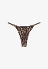 LEOPARD PRINT GATHERED - Bikini pezzo sotto - brown