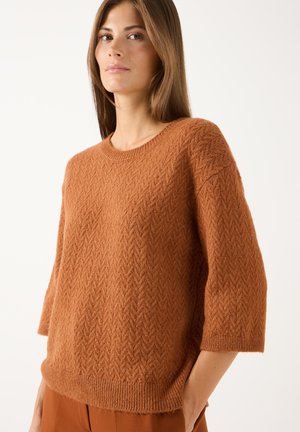 More & More MORE & MORE STILVOLLER, LEGERER ZOPFPULLOVER - Trui - cinnamon