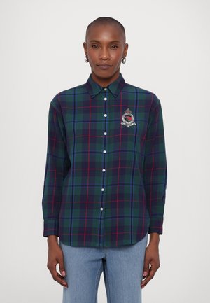 Lauren Ralph Lauren, KOTTA LONG SLEEVE BUTTON FRONT SHIRT - Camicia - green