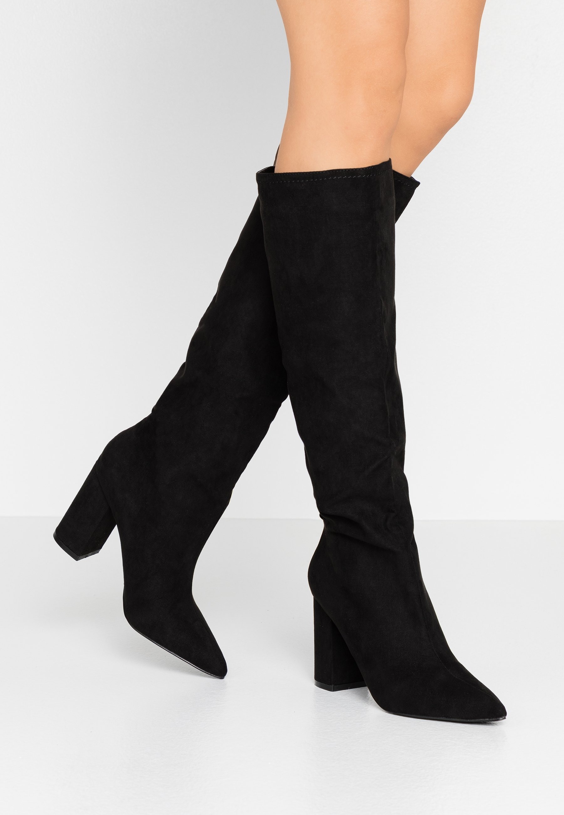 cheap black knee high boots uk