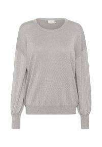 REGINA O-NECK - Striktrøje - grey silver metallic