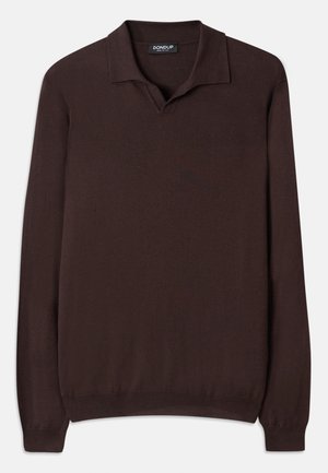 Dondup REGULAR FIT SHIRT - Strickpullover - cioccolato