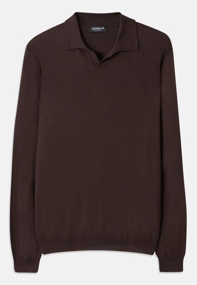 Dondup REGULAR FIT SHIRT - Jersey de punto - cioccolato
