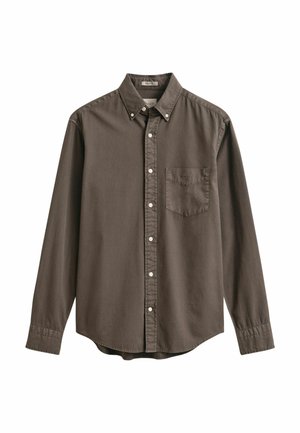 GANT, GANT REGULAR FIT GARMENT-DYED TWILL SHIRT - Shirt - shadow brown