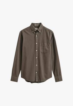 GANT, GANT REGULAR FIT GARMENT-DYED TWILL SHIRT - Shirt - shadow brown