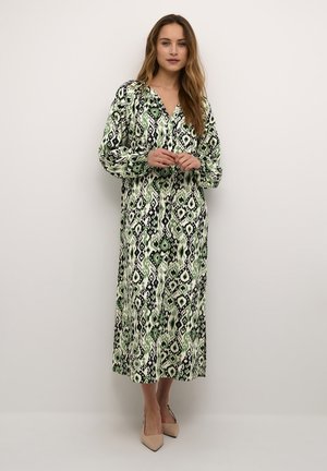 LONG SLEEVES - Vapaa-ajan mekko - sand green ethnic print