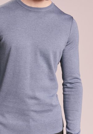 Strickpullover - mottled dark blue