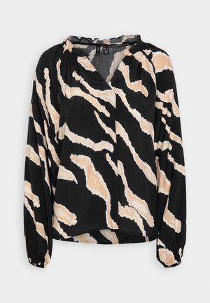 Vero Moda VMMARISOL V NECK - Blusa - black pumice/stone manil