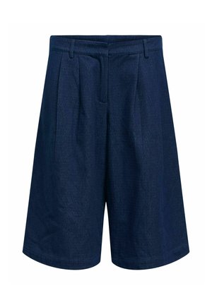 Object, BERMUDA SHORTS PLEATED - Short - dark blue denim