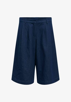 Object, BERMUDA SHORTS PLEATED - Short - dark blue denim