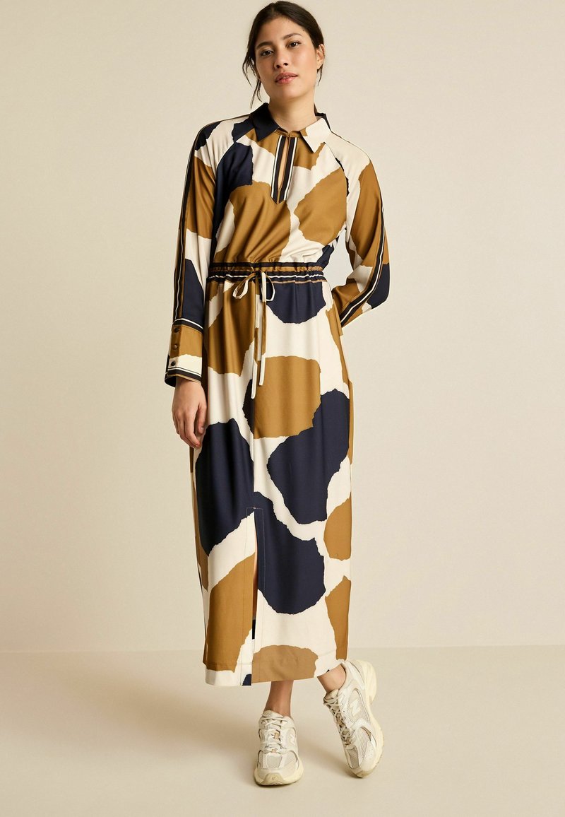 Next COLUMN REGULAR FIT - Paitamekko - black brown ecru cream cow print
