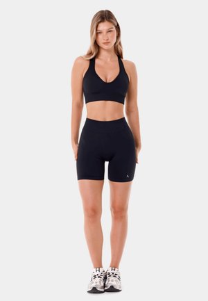 Carpatree, ELITE SEAMLESS PUSH UP SHORTS CLASSIC BLACK, czarny