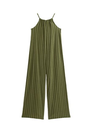 New Look STITCHED STRIPE WIDE LEG - Combinaison - green pattern