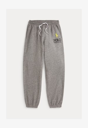 Sive trenirka hlače izrađene od mekanog pamučnog materijala s dodatkom druge tkanine. Imaju elastični pojas s vezicom, bočne džepove i izvezeni logotip u žutoj i crnoj boji.