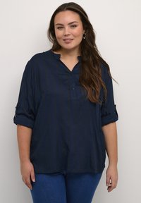 Kaffe Curve SIDA - Blusa - midnight marine   black stripe