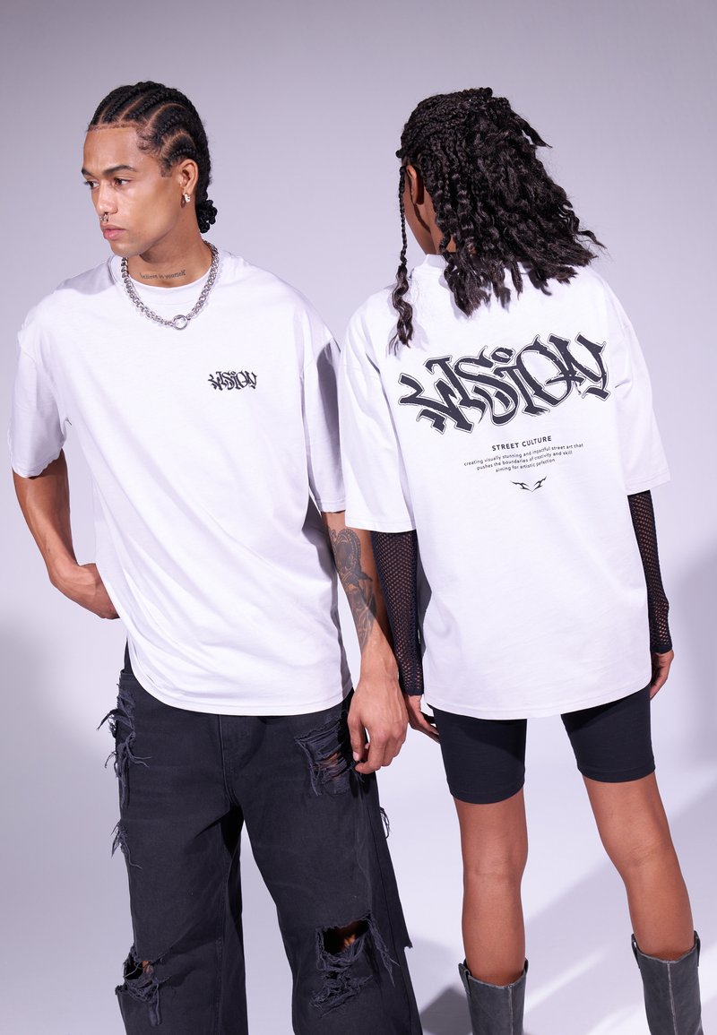 YOURTURN UNISEX - Triko s potiskem - light grey