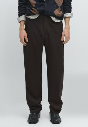 COOL TEXTURED  - Pantalon de costume - dark brown