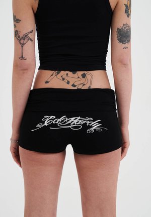 Ed Hardy MINI FOLD OVER - Short - black