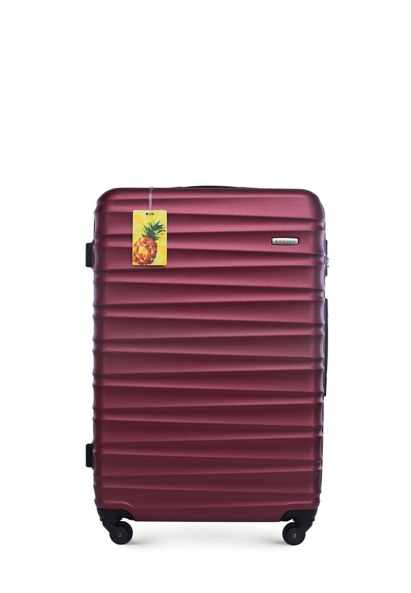 LARGE SUITCASE WITH LUGGAGE TAG FROM ABS - Trolley - bordeaux