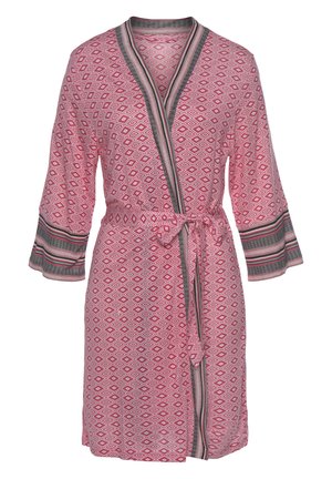 KIMONO - Bademantel - pink gemustert