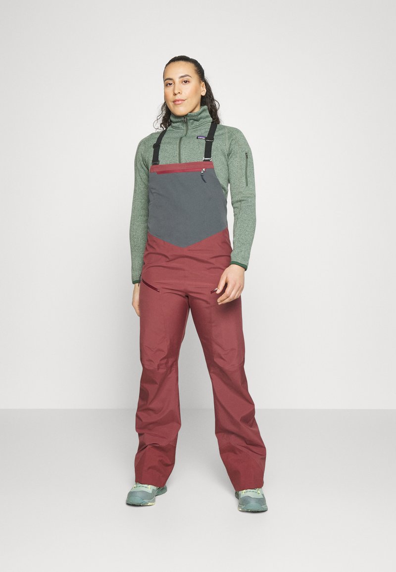 Patagonia SNOWDRIFTER BIBS Ski pants sequoia red/red Zalando.co.uk