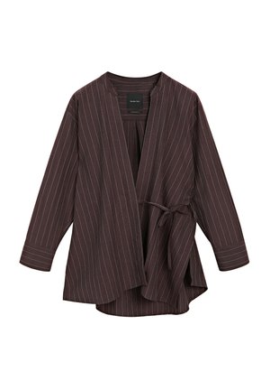 Massimo Dutti FLOWING PINSTRIPE  - Summer jacket - bordeaux