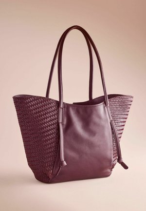 B by Ted Baker, SHOPPER BAG - Shopping Bag - burgundy red raffia