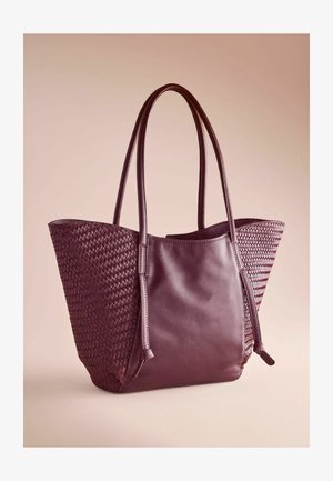 B by Ted Baker, SHOPPER BAG - Shopping Bag - burgundy red raffia