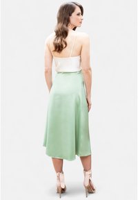 HotSquash MIDI WITH SIDE SPLIT - sukňa v tvare A - mint